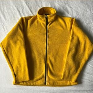 Vibrant Yellow Men's Zip-Up Sweater